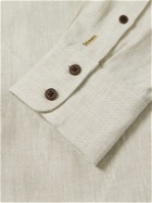 Purdey - Button-Down Collar Linen Shirt - Neutrals