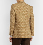 Gucci - Logo-Jacquard Virgin Wool Blazer - Brown