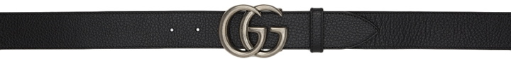 Photo: Gucci Reversible Black & Brown Wide GG Marmont Belt