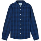 Corridor Indigo Waffle Plaid Shirt