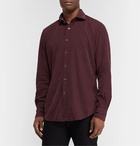 Incotex - Slim-Fit Cotton-Corduroy Shirt - Burgundy