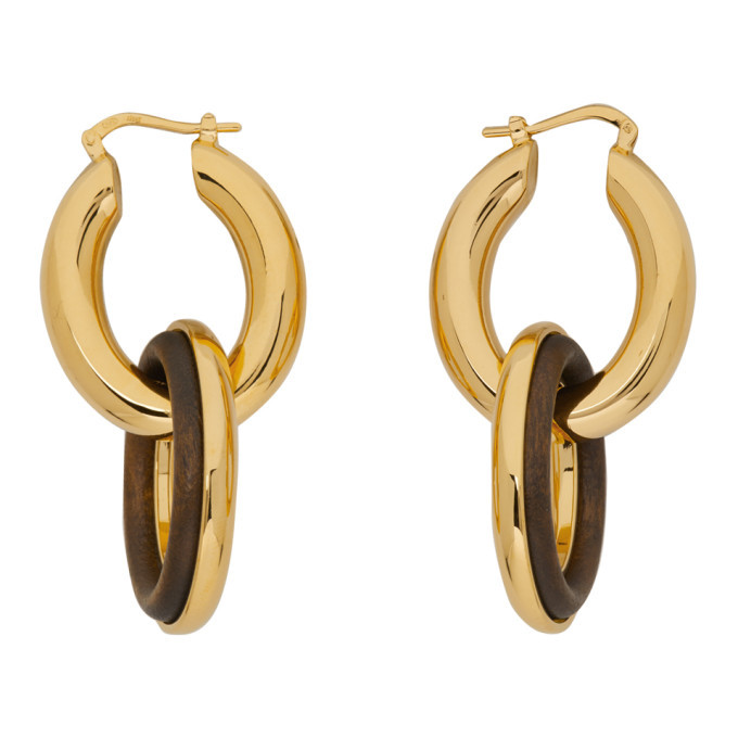 Jil Sander Gold Eclipse Hoop Earrings Jil Sander