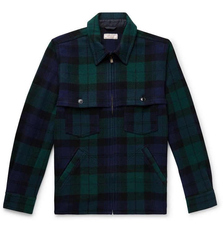 Photo: J.Crew - Wallace & Barnes Checked Wool-Blend Jacket - Green