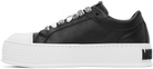 Moschino Black Faux-Leather Sneakers