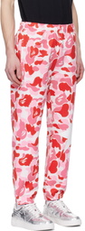 BAPE Pink ABC Camo Sweatpants