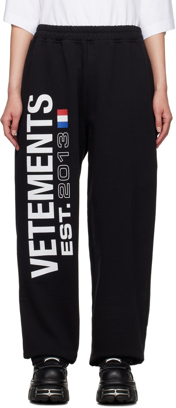 VETEMENTS Black Flag Lounge Pants Vetements