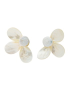 Eliou Fada Shell and Pearl Clip-on Earrings - One Size