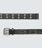 Saint Laurent - Leather eyelet belt