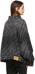 Balenciaga Black Logo Denim jacket