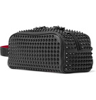 Christian Louboutin - Studded Full-Grain Leather Wash Bag - Black