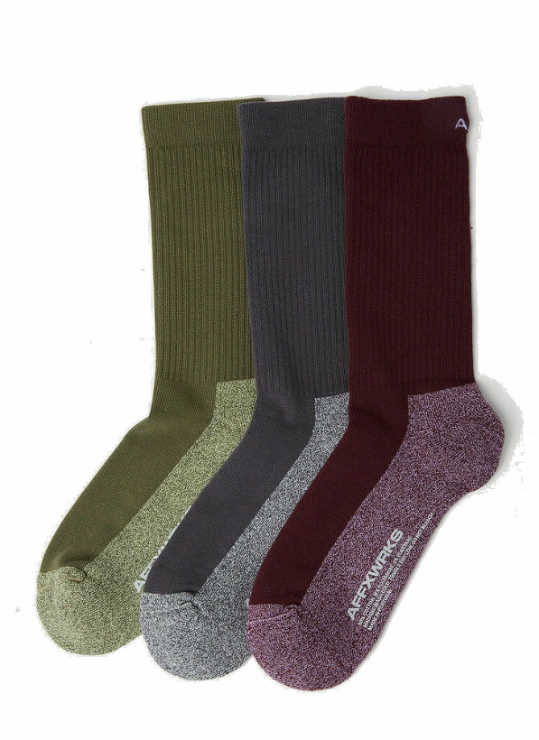 Photo: AFFXWRKS - Pack of Three Duo-Tone Socks in Multicolour
