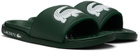 Lacoste Green Croco Dualiste Slides