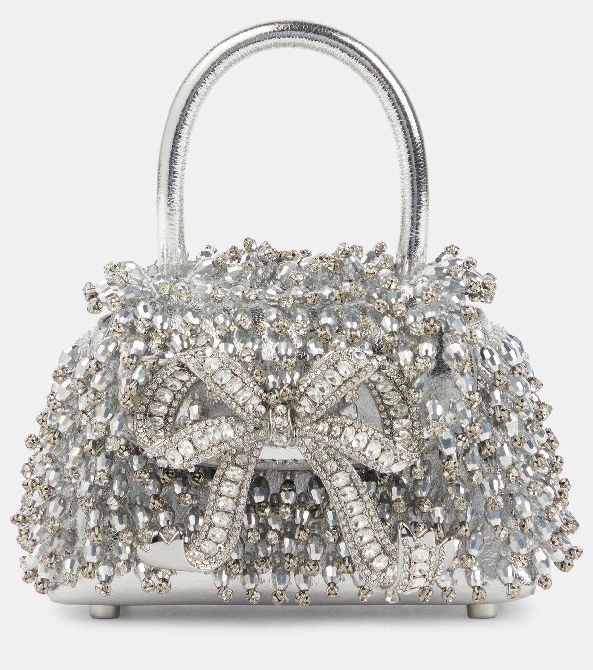 Self-Portrait The Bow Micro embellished tote bag Self-Portrait