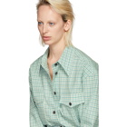 Victoria Beckham Green Check Pocket Shirt