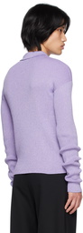 Acne Studios Purple Rib Cardigan