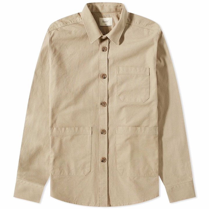 Photo: Foret Men's Burnet Ripstop Overshirt in Aluminium