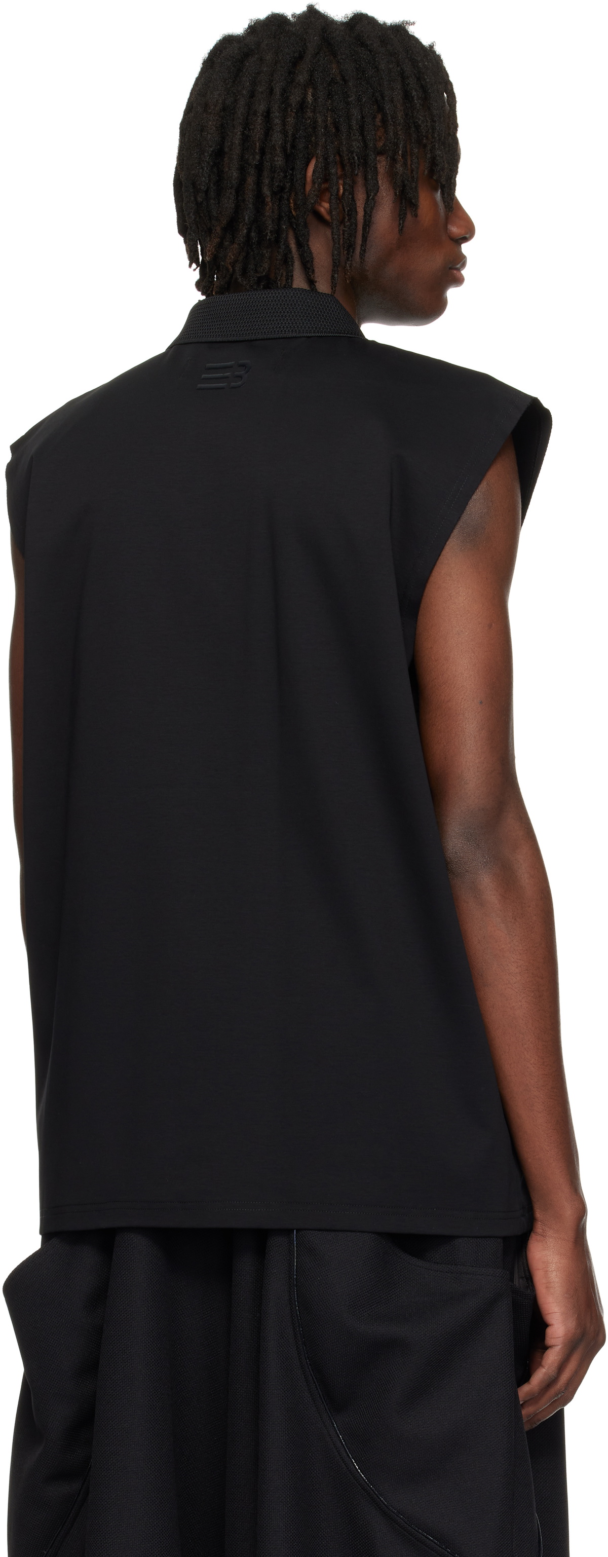 NAMESAKE Black Richard Muscle Polo