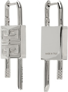 Givenchy Silver Lock Earrings