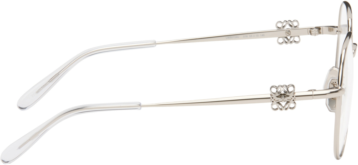 LOEWE Silver Anagram Aviator Glasses
