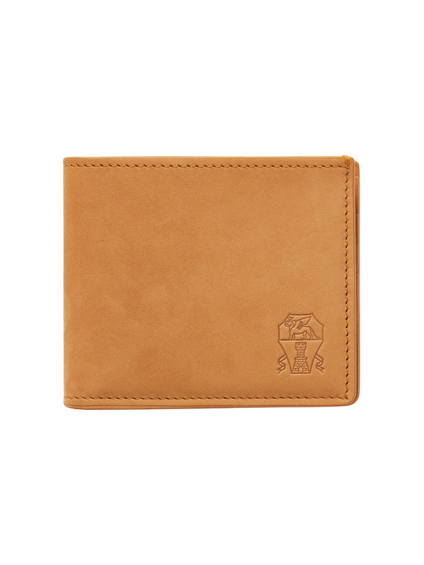 Photo: Brunello Cucinelli - Logo-Debossed Suede Billfold Wallet