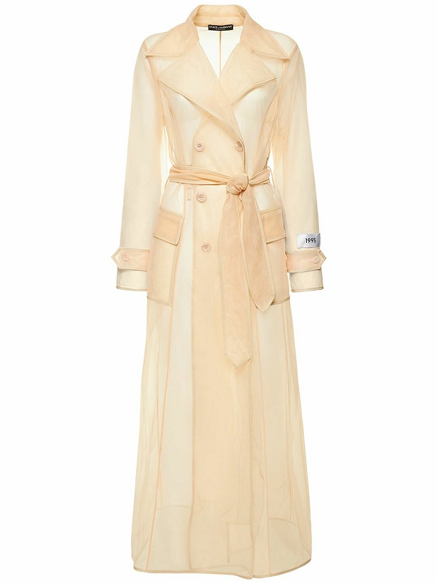 Photo: DOLCE & GABBANA - Tech Marquisette Belted Trench Coat