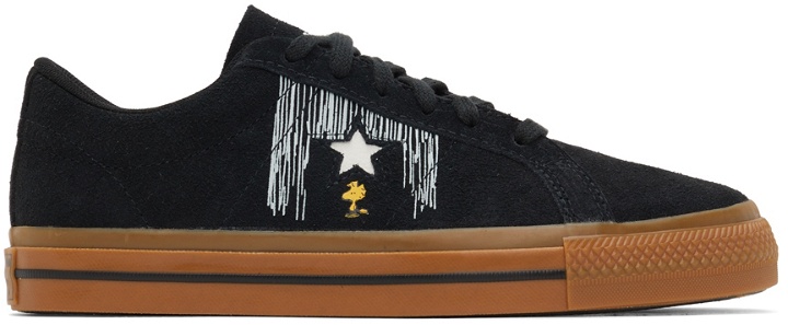 Photo: Converse Black Peanuts Edition One Star Sneakers