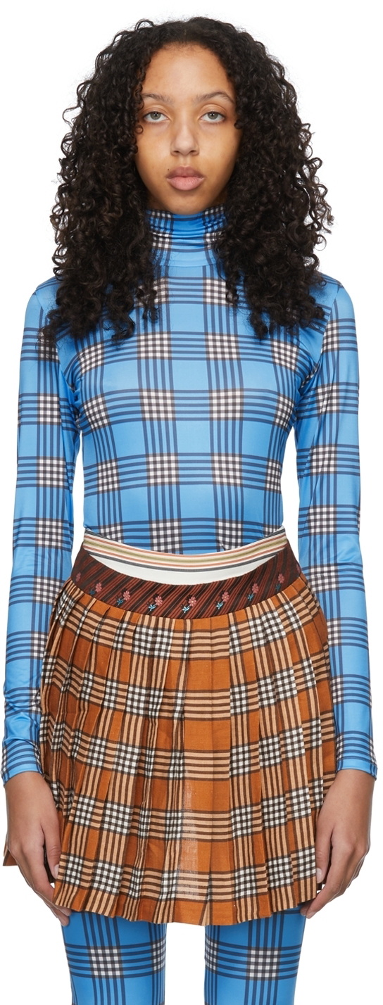 SHUTING QIU Blue Polyester T-Shirt