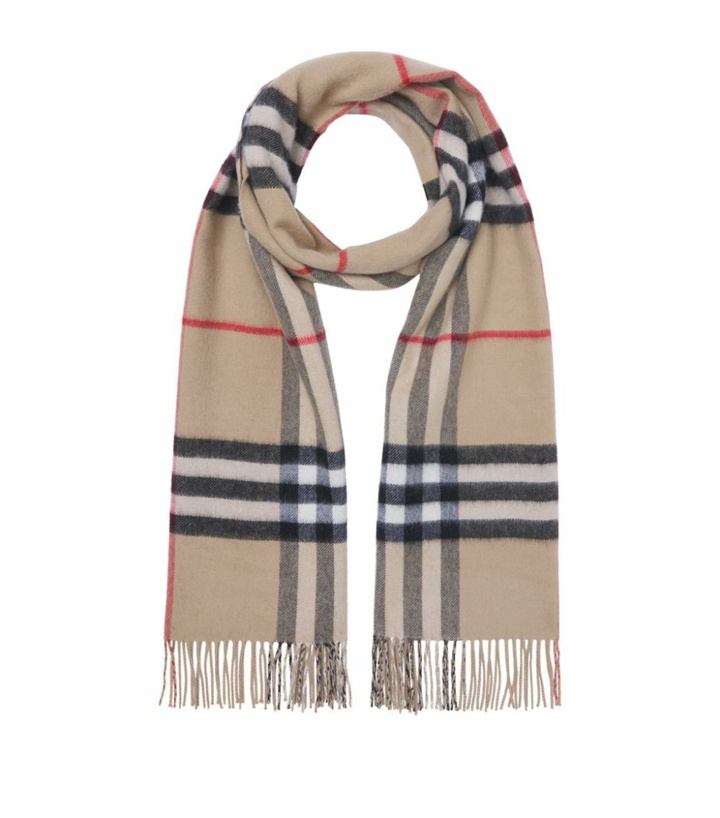 Photo: BURBERRY - Giant Check Cashmere Scarf