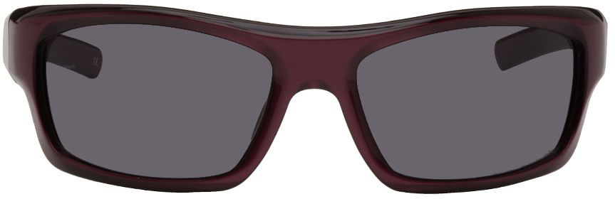 Lexxola Black and Burgandy Gradient Sunglasses Lexxola Jordy Sunglasses in Black Leopard & Burgundy | REVOLVE main image 3