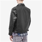 Neighborhood Men's Single Leather Jacket in Black