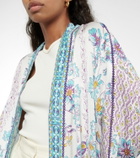 Poupette St Barth Erica floral satin kaftan