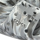Crocs Classic Marbled Slide in Light Grey/Multi
