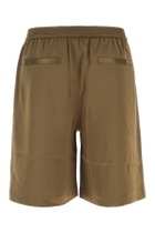 Nanushka Khaki Satin Remko Bermuda Shorts