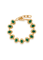 Joanna Laura Constantine Oval Cabochon 18kt Gold-plated Bracelet - One Size