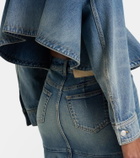 McQueen Peplum denim jacket