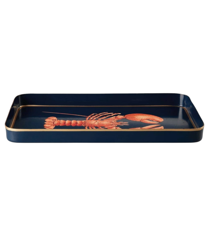 Photo: Les-Ottomans Lobster painted iron tray