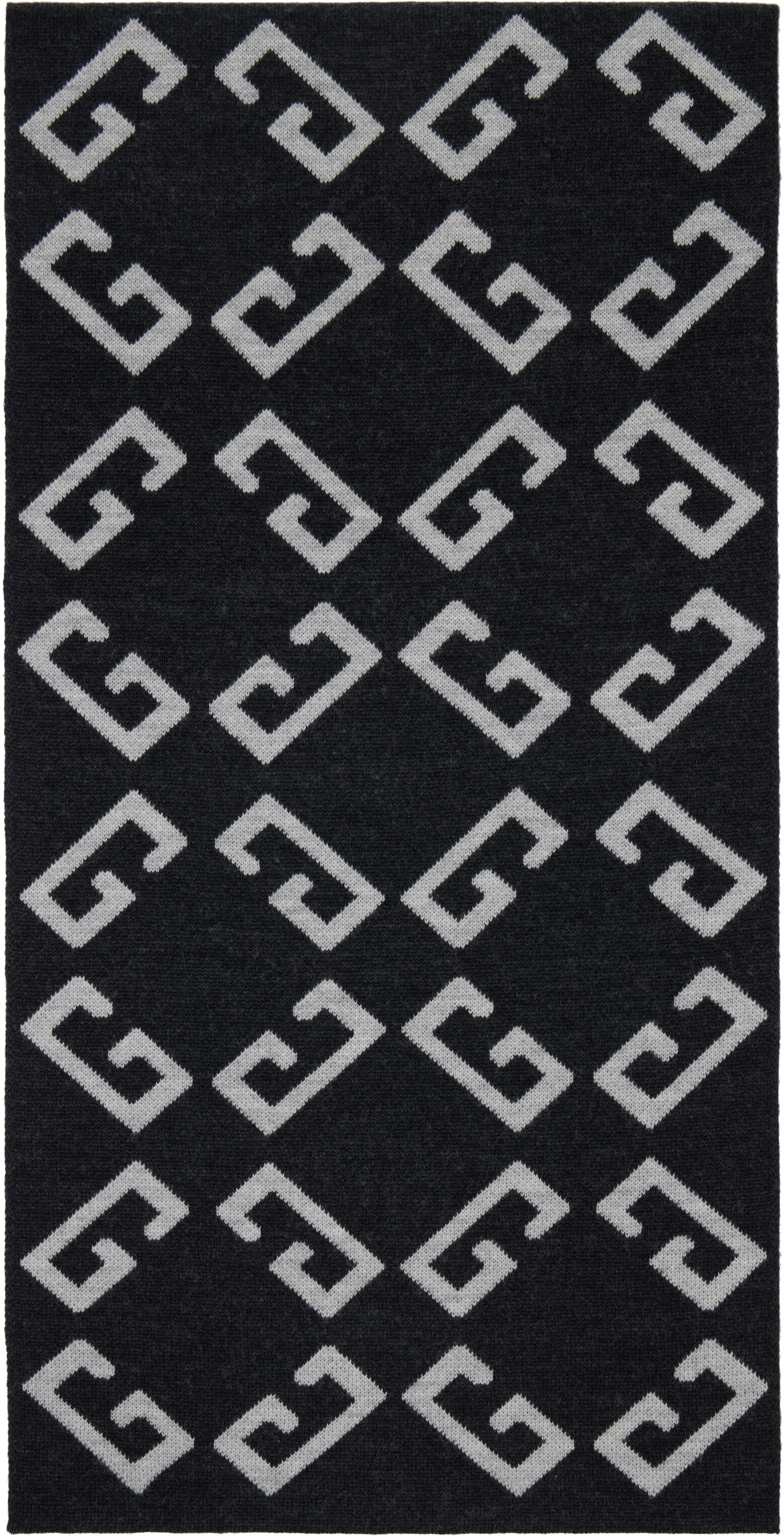 Givenchy Gray Double-Faced Monogram Scarf