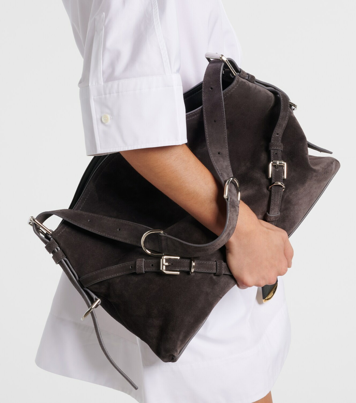 Givenchy Voyou Medium suede shoulder bag