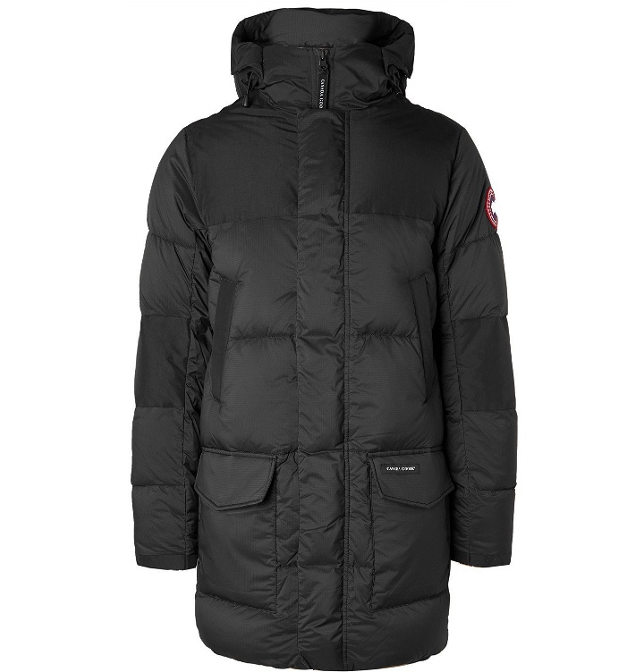 Photo: Canada Goose - Armstrong Quilted Nylon-Ripstop Hooded Down Parka - Black