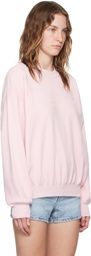 Alexander Wang Pink Embossed-Logo Sweater