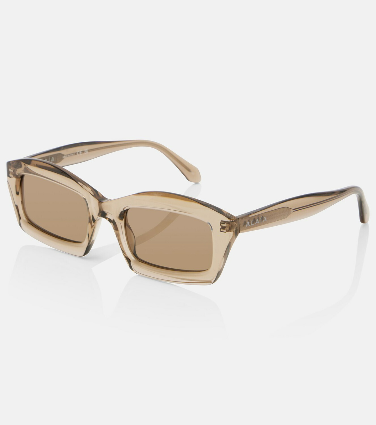 Alaïa Lettering Logo rectangular sunglasses