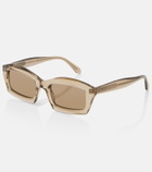 Alaïa Lettering Logo rectangular sunglasses