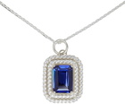 Hatton Labs Silver & Blue Emerald Necklace