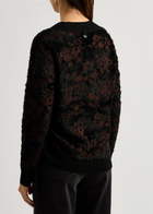 High Respond Floral-jacquard Brushed-knit Jumper Black