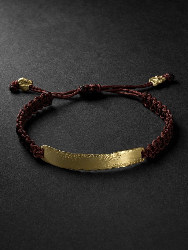 Photo: Elhanati - Mezuzah Gold and Braided Cord Bracelet