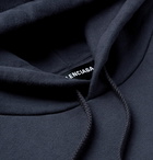 Balenciaga - Printed Fleece-Back Cotton-Blend Jersey Hoodie - Men - Midnight blue