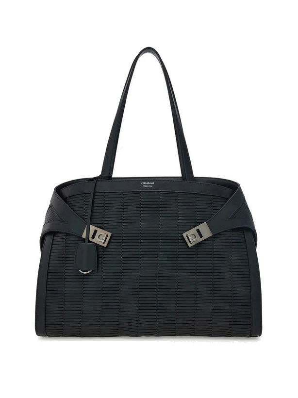 Photo: Ferragamo Mens Hug shoulder bag in Black