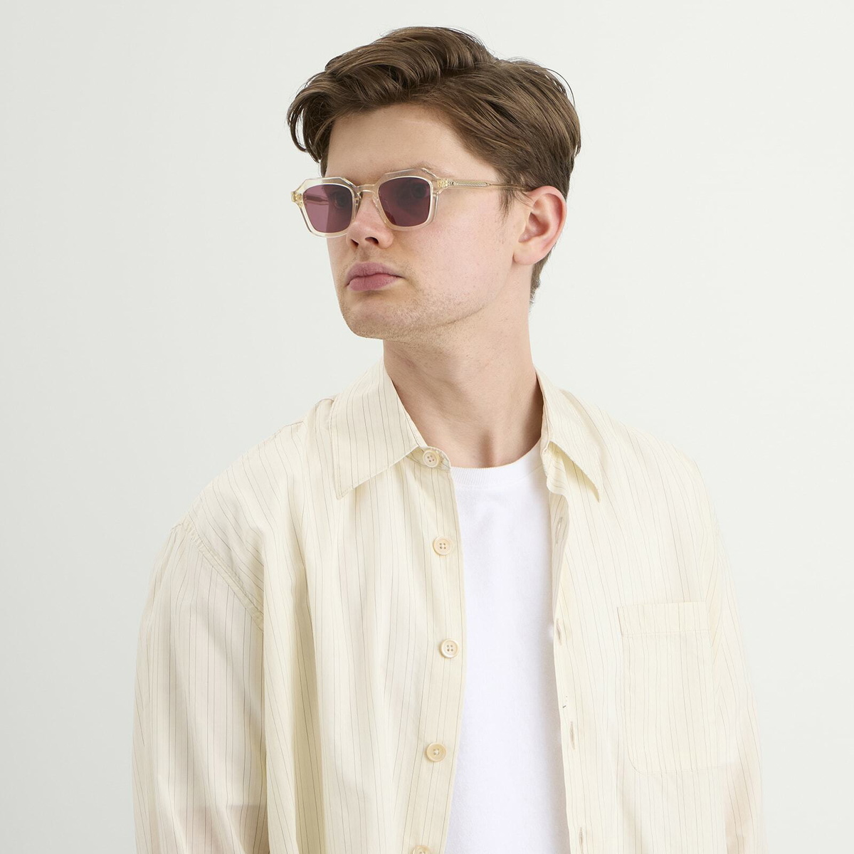 Oscar Deen Diego Sunglasses in Champagne/Dusky Pink 