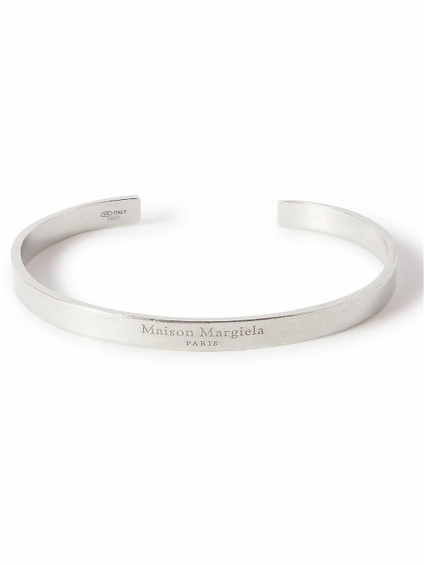 Photo: Maison Margiela - Logo-Engraved Palladium-Plated Cuff - Silver