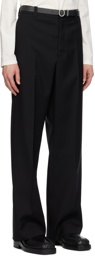 Jil Sander Black Creased Trousers